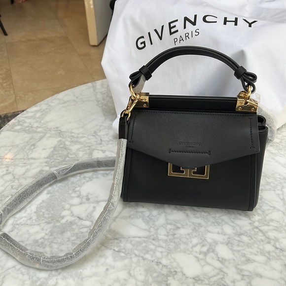 LAST CHANCE.  GONE./SOLD Givenchy Mystic Mini Black Calfskin Handbag. NEW - Picture 2 of 10